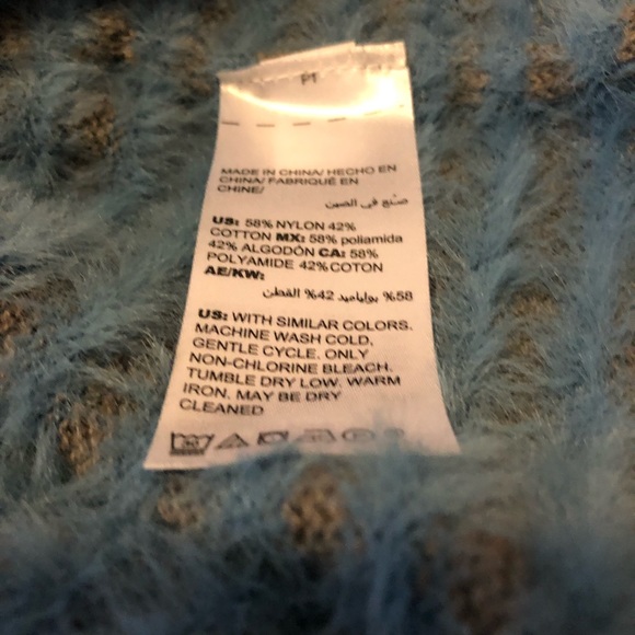 NWOT CHICOS Size 2 Zenergy Striped Mock-Neck Pullover - Picture 5 of 6